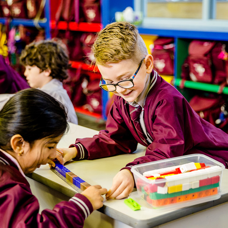 Students learning in the classroom together in 2017 at Mary Immaculate Primary School Quakers Hill