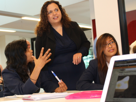 Ms Michelle Rowland MP with students at St Mark