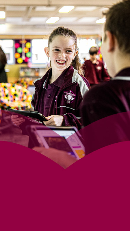 Students working together in the classroom at Mary Immaculate Primary School Quakers Hill