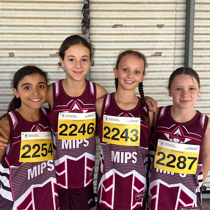 Students at a sports event at Mary Immaculate Primary School Quakers Hill